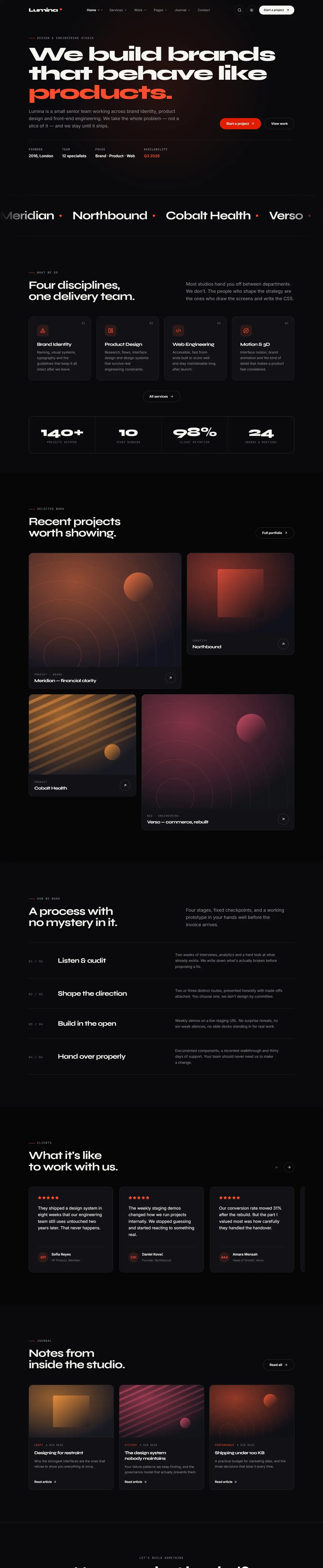 Lumina full page screenshot